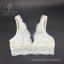 Hot sale wireless sexy lace plunge long line new design of bra pictures,sexy bra panty set images